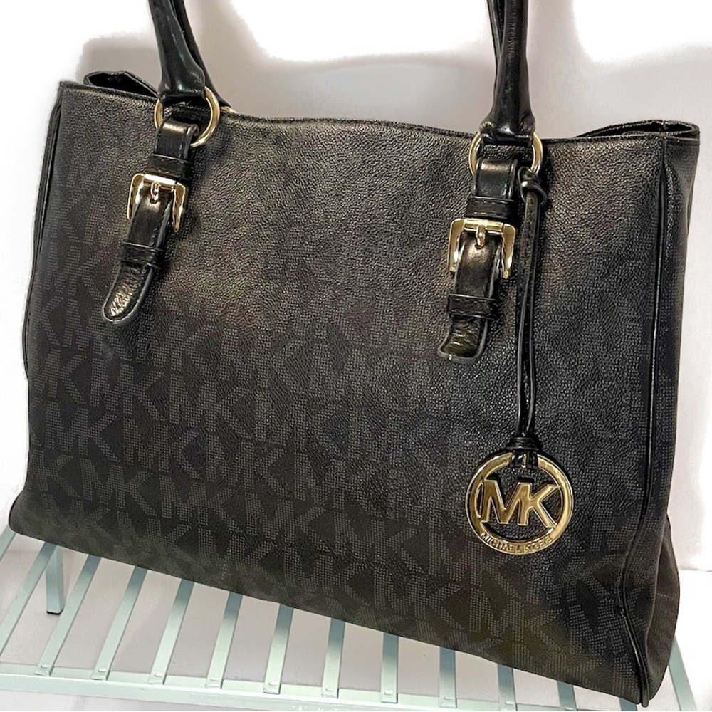 Michael Kors Black Signature Logo Handbag